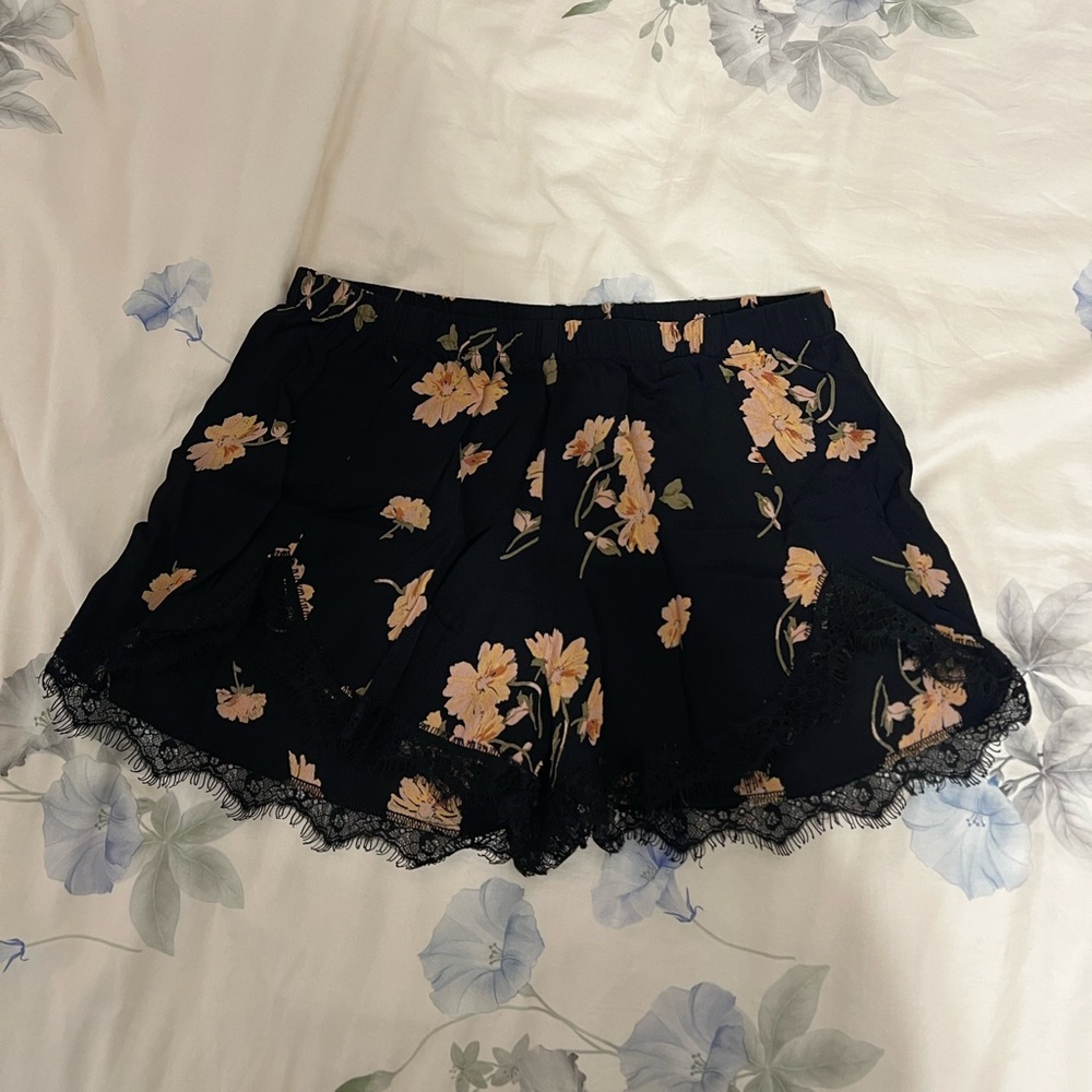 reformation floral shorts